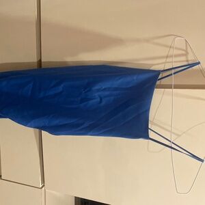 Blue satin dress